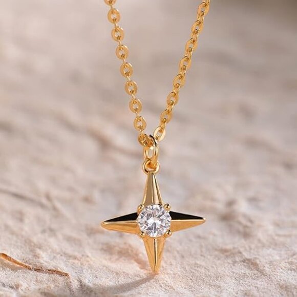 Neiman Marcus 14K Gold Plated Star Necklace - Picture 4 of 4